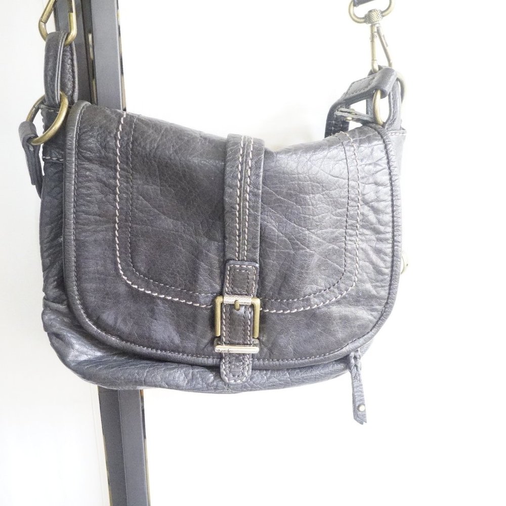 SAK Leather Crossbody Messenger Zip Flap Handbag
